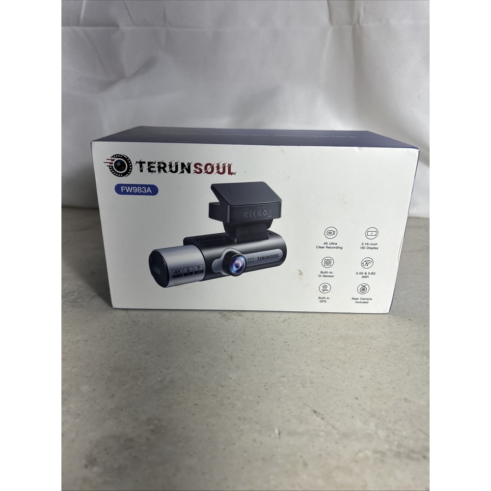 Terunsoul FW983A Three-Channel (4K Front/Rear/Cabin) Dash Cam w/ GPS & WiFi